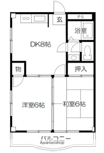 コーポ平山【201号室】の間取り
