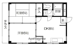 コーポ平山【103号室】の間取り