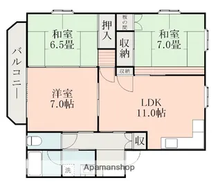 プロムコーポA棟【202号室】の間取り