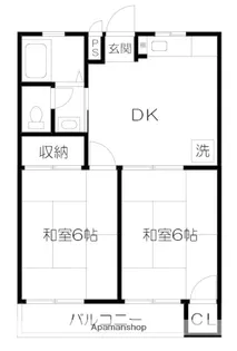 コーポなかがわ【203号室】の間取り