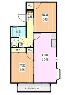 セジュール高岸C棟【2階】の間取り