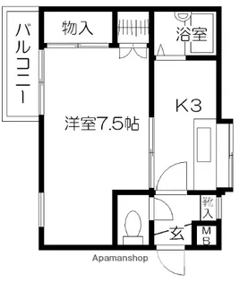 タキタハイツオーロラ【203号室】の間取り