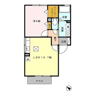 パステロ・ビアンコ【1階】の間取り