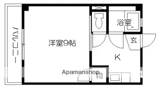 ライフステージ水前寺【302号室】の間取り