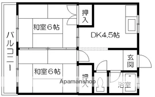 友田コーポ【102号室】の間取り