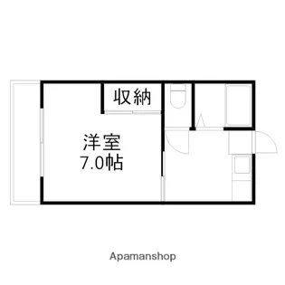 帯山東アパート【2階】の間取り