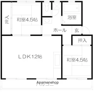 ゆたかコーポラス【25号室】の間取り