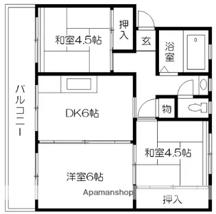ゆたかコーポラス【20号室】の間取り