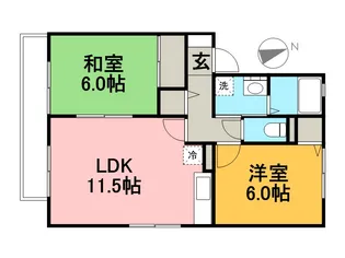 ベルデュール【1階】の間取り