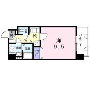 キャッスルメイト 新町【4階】の間取り