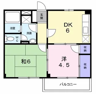 サンヒルハイツ【2階】の間取り