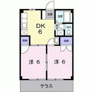 コスモスハイツ【1階】の間取り