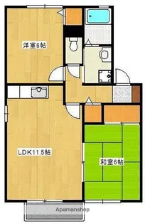 クロノス27飛田B【1階】の間取り