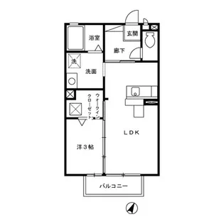 スノーフレーク【1階】の間取り