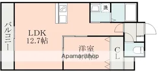 SPRING長嶺南【1階】の間取り