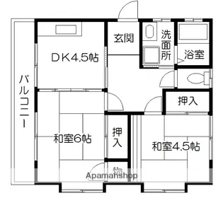 天神ハイツ【101号室】の間取り