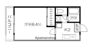セルジュ水前寺【510号室】の間取り