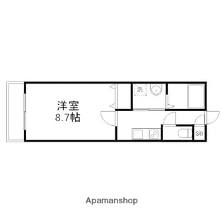 アンソレイユ月出【5階】の間取り