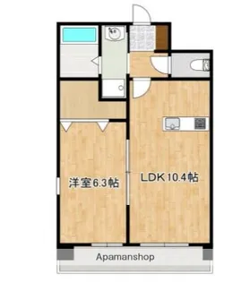 クロノス41新町Ⅳ【4階】の間取り