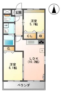 ウィズ ユー【2階】の間取り