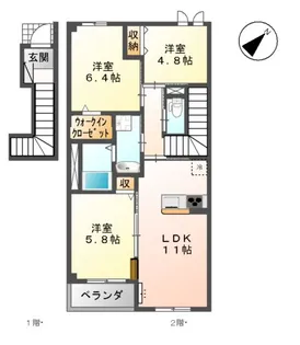 侑信輪Ⅰ【2階】の間取り