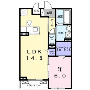 メゾンクロレ Ⅱ【2階】の間取り