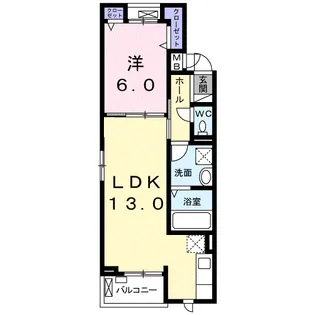メゾンクロレ Ⅰ【2階】の間取り