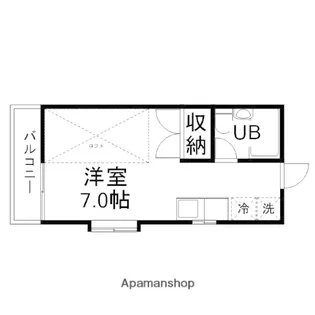 メゾンド池亀弐番館【2201号室】の間取り