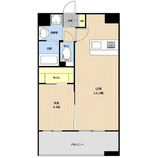 LIBTH新町EAST【0704号室】の間取り