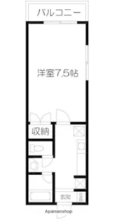 黒髪ロイヤルハイツ【3階】の間取り