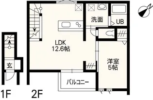 1LDKの間取り画像