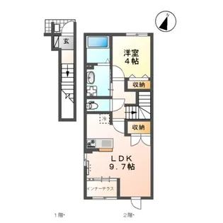 フロンティアエステートⅡ【208号室】の間取り