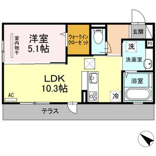 ルミエールM【1階】の間取り
