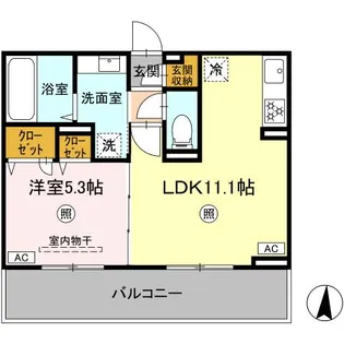 セレブ開懐世利(かわせり)【3階】の間取り