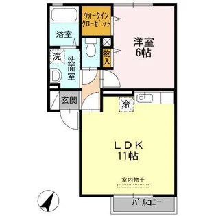 グッドラック高平【2階】の間取り