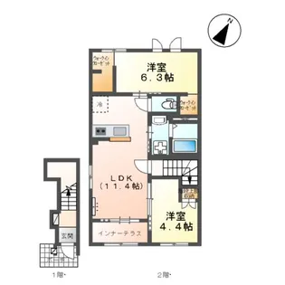 サザンクロスⅢ【2階】の間取り