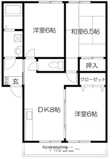 サンガーデンハイツB棟【202号室】の間取り
