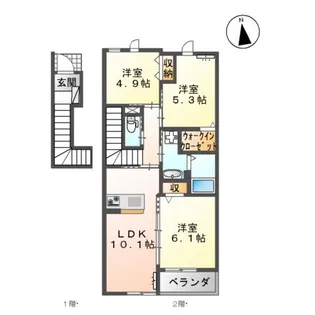 STEINFELDⅡ【206号室】の間取り