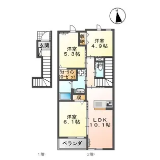 STEINFELDⅡ【2階】の間取り
