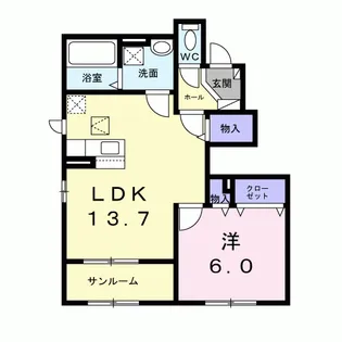 ベレ・ハーモニー【1階】の間取り