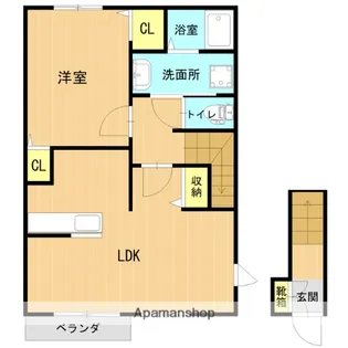 熊本県熊本市北区龍田7丁目【アパート】の間取り