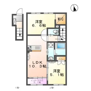 レジデンススクエアIII M&K【203号室】の間取り