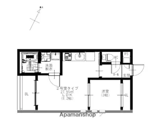 熊本県熊本市中央区本荘2丁目【アパート】の間取り