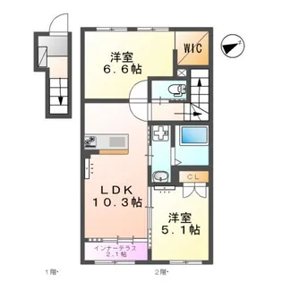 メープルガーデンI【2階】の間取り