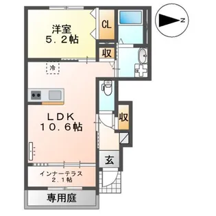フレグラント・オリーヴ【1階】の間取り