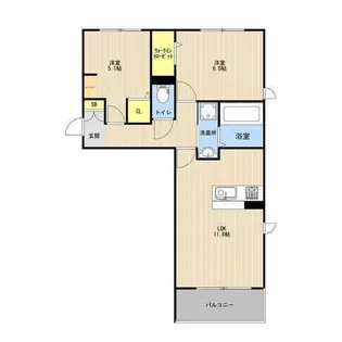 セキュレア合志【1階】の間取り