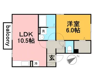 リバティコート【1階】の間取り