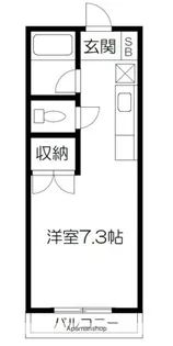 マーカス黒髪【104号室】の間取り