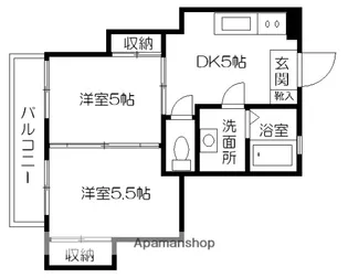 グリーンハイツ2番館【202号室】の間取り