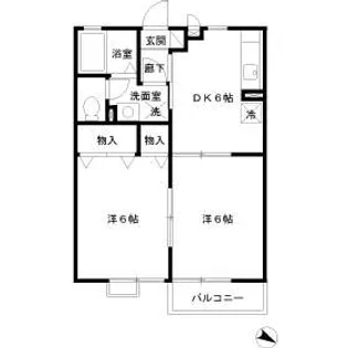 クローバーハイツ【1階】の間取り